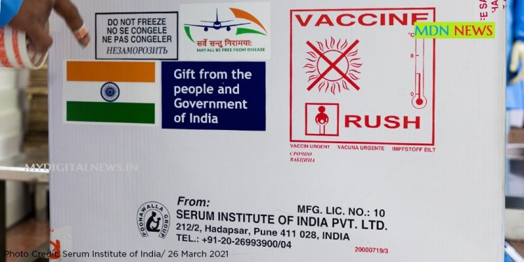 A gift of 200,000 #COVID19 vaccine doses from the Government and the people of India