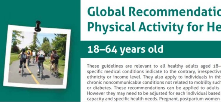 Global Recommendations on Physical Activity for Health: 18–64 years old :WHO